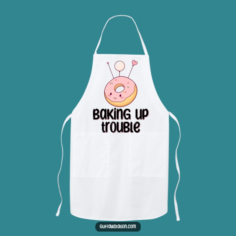 Funny Floating Donut Apron: Bake with Sweet, Buoyant Humor