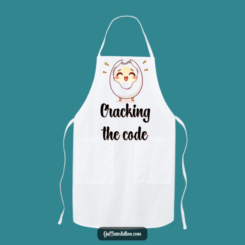 Funny Shocked Egg Apron: Startled Kitchen Wear, Perfect Hilarious Gift for Chefs!