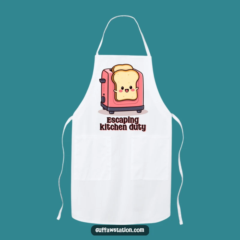 Funny Toast Kitchen Apron: Hilarious Breakfast Escape Cookwear - Great Funny Gift!