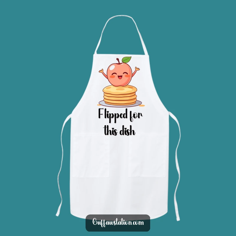 Funny Apple Pancakes Apron - Cook with Cute Balance, Your Go-To Funny Gift