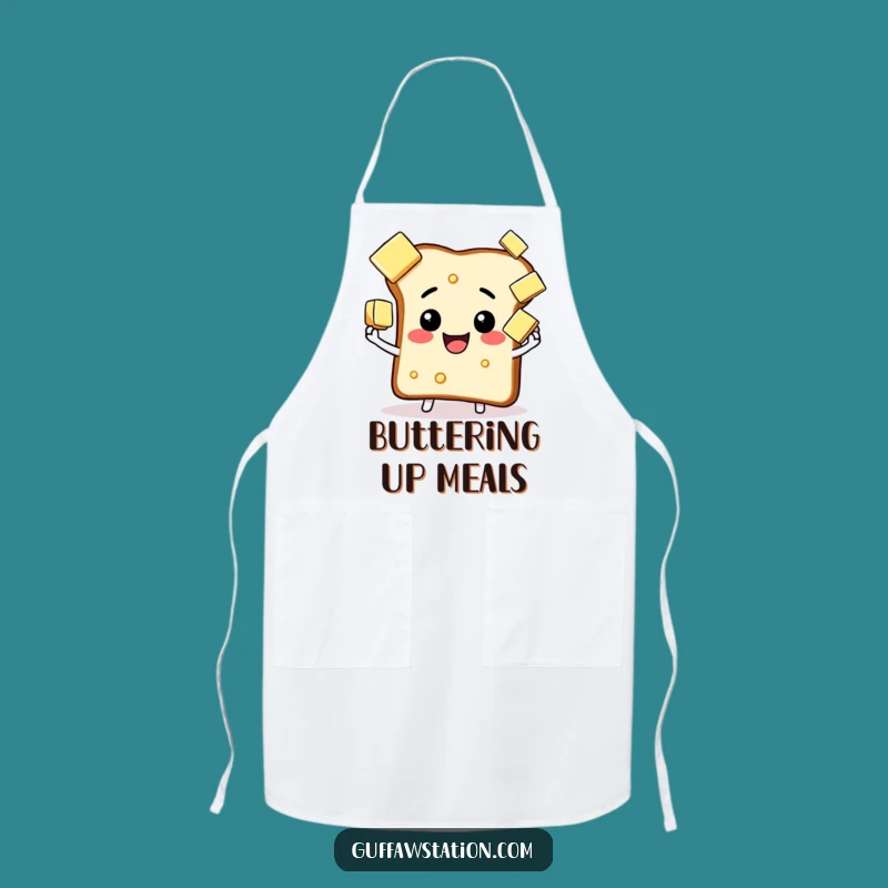 Funny Juggling Toast Butter Apron - Breakfast Kitchen Gift