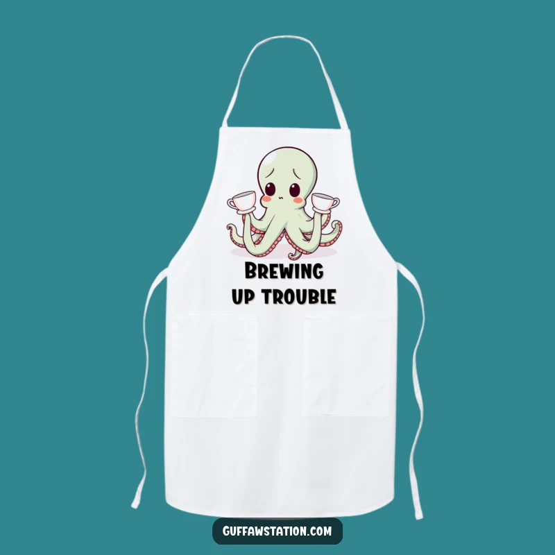 Funny Octopus Teacup Apron: Cook with Clumsy Fun!
