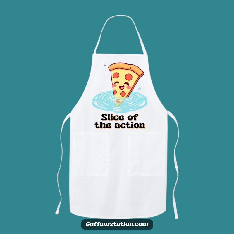 Funny Pizza Pool Plunge Apron - Cook with Cheesy Humor!