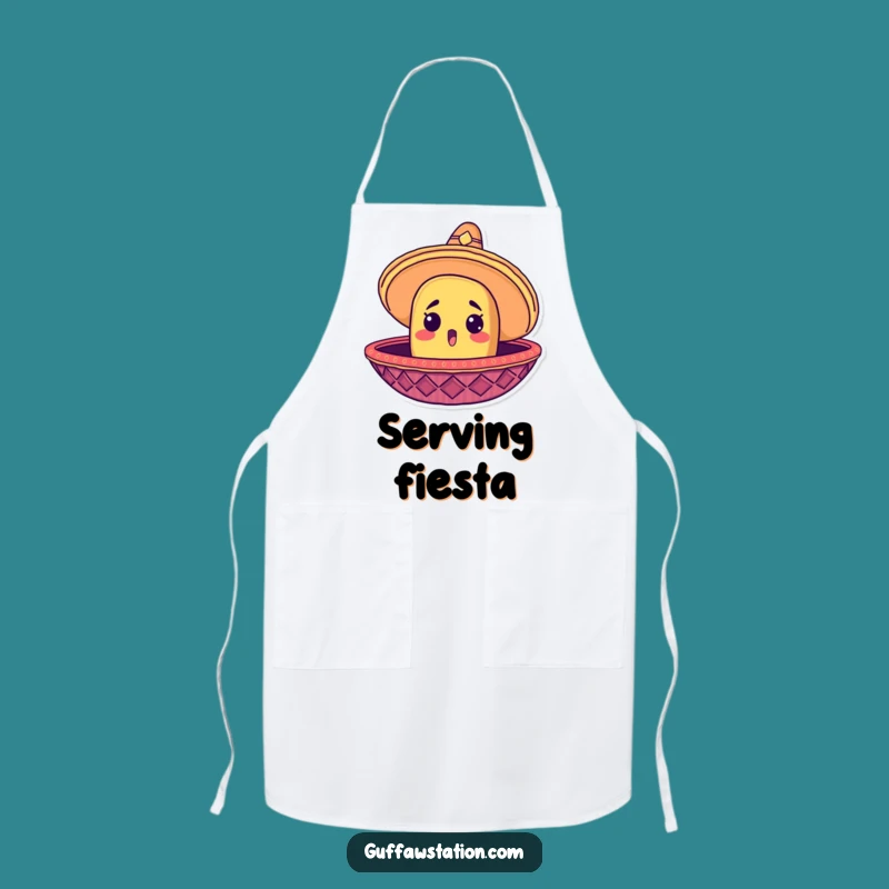Funny Taco Sombrero Apron: Surprised Chef, Fiesta Kitchen Fun Gift!