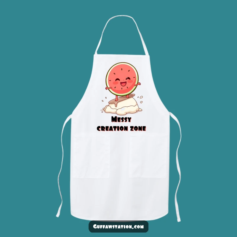 Funny Watermelon Surf Apron: Giggle-Inducing Kitchen Wear, Perfect Funny Gift for Chefs!