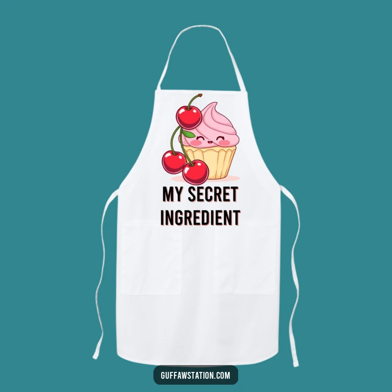 Funny Blushing Cupcake Apron: Bake with Sweet, Shy Humor