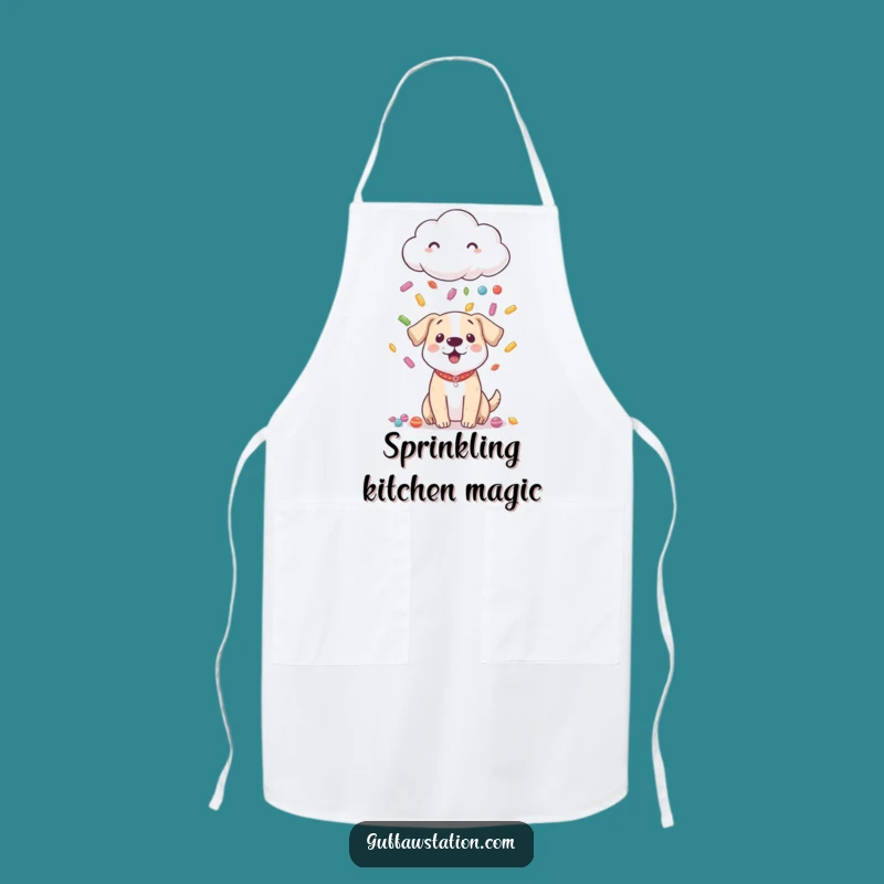 Funny Shy Cloud Dog Apron: Cook with Sweetness and Smiles