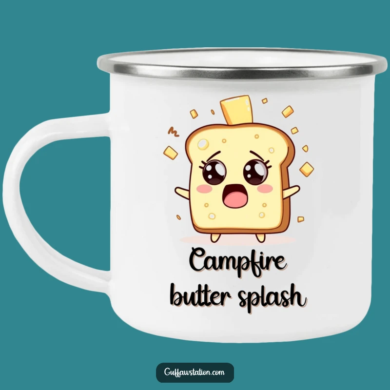 Funny Toast Chaos Camping Mug - Durable Breakfast Gift for Outdoors