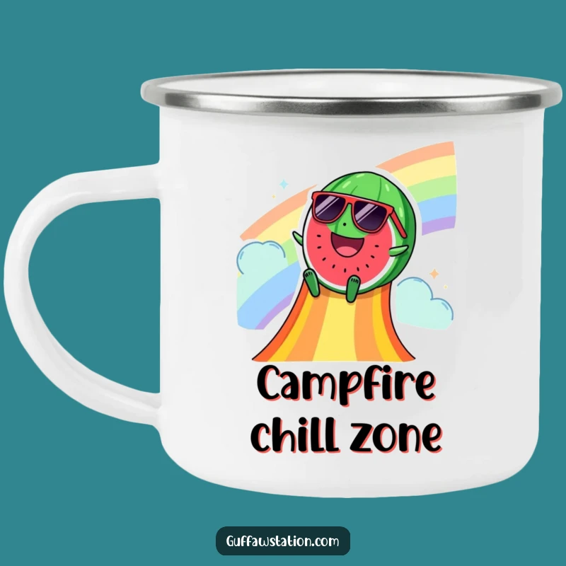 Funny Watermelon Sunglasses Camping Mug: Enjoy Cool Drinks with This Summer Design
