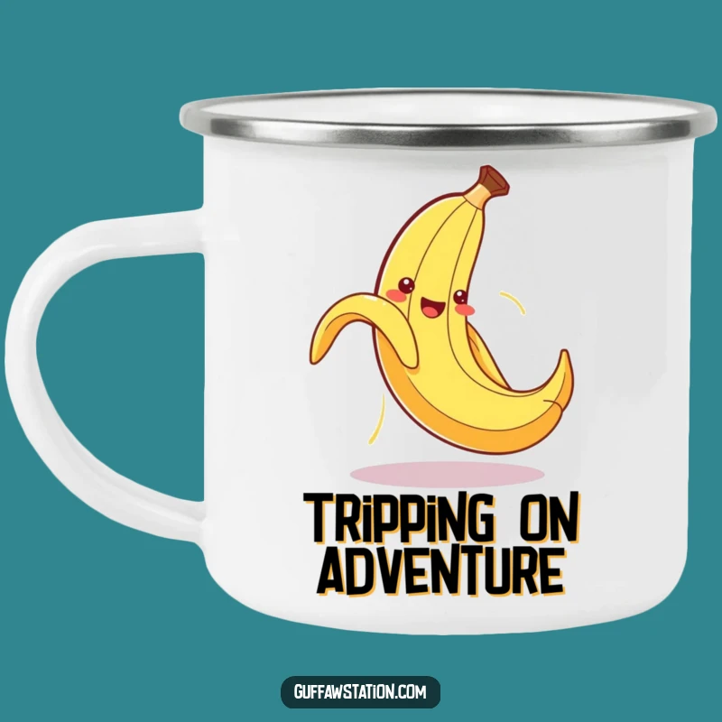 Funny Banana Peel Camping Mug: Adventure with this Self-Slipping Friend