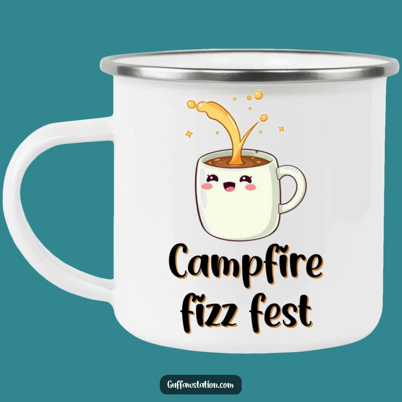 Funny Giggling Mug Camping Mug: Enjoy Coffee with This Hilarious Overflowing Design
