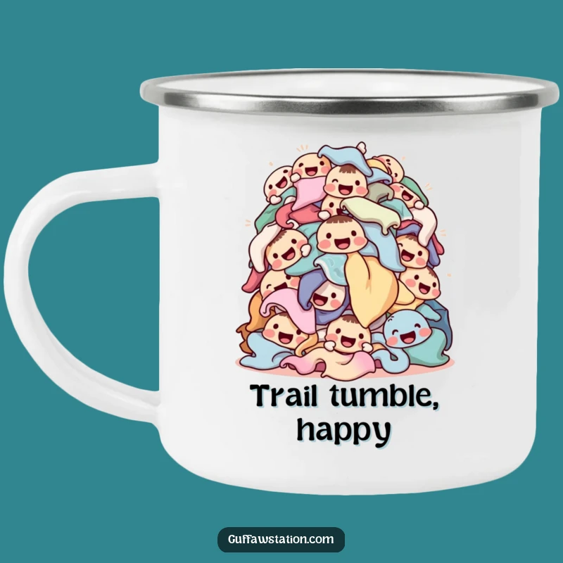 Funny Laundry Pile Camping Mug - Durable and Hilarious Chore Outdoor Gift