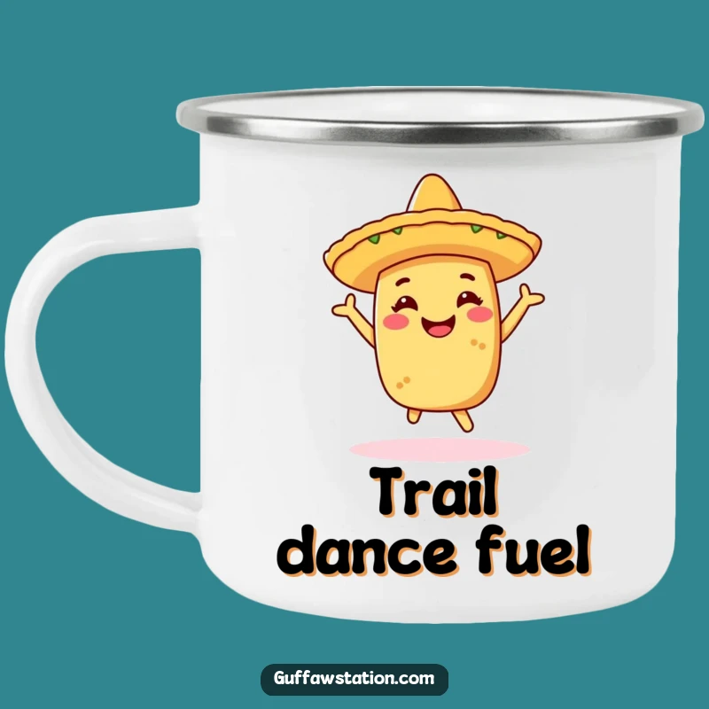 Funny Taco Dancing Camping Mug - Fiesta Anytime Outdoor Gift