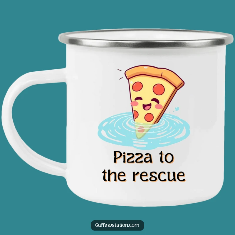 Funny Pizza Pool Plunge Camping Mug - Adventure Fuel & Fun!