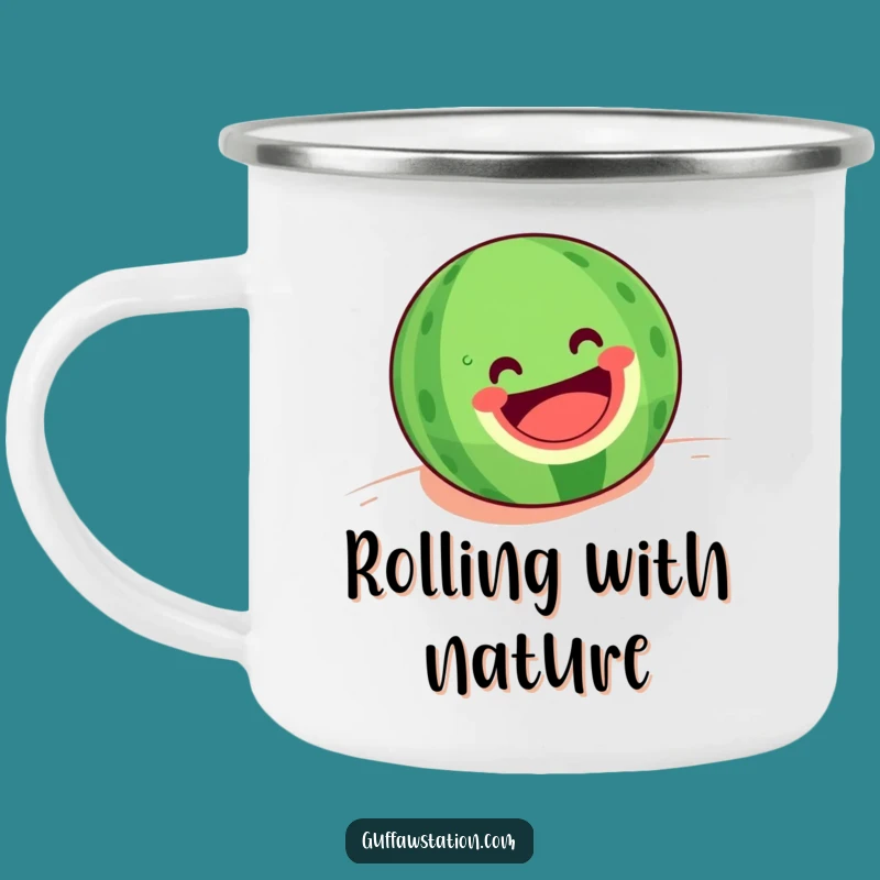 Funny Rolling Watermelon Camp Mug: Joyful Summer Vessel - Awesome Funny Gift!