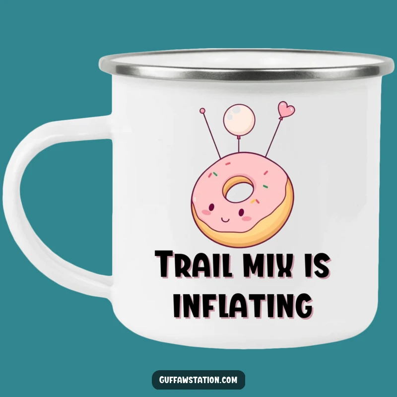 Funny Floating Donut Camping Mug: Sweet Adventures for Dreamers