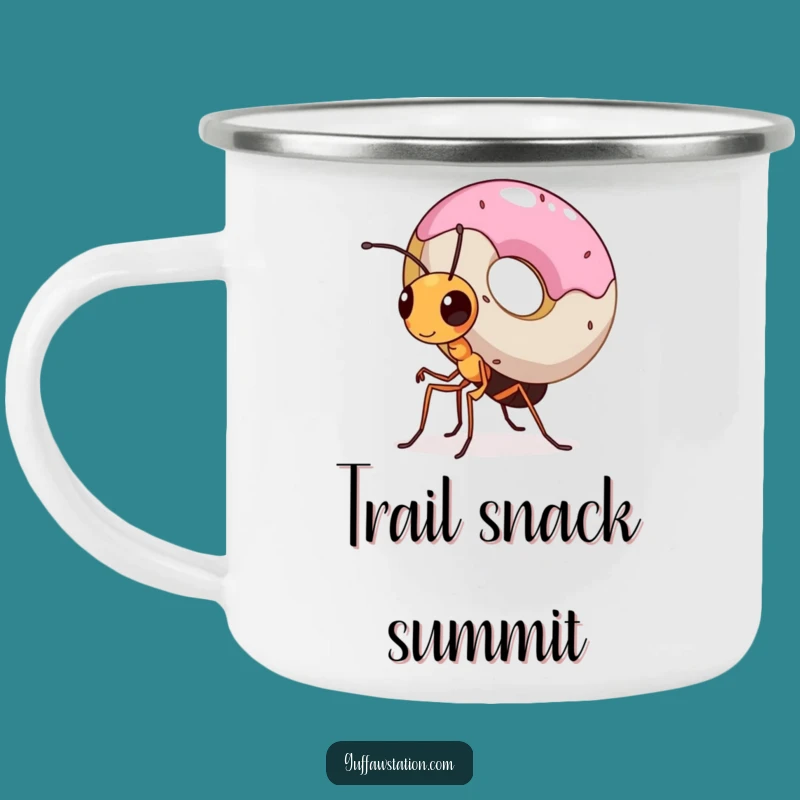 Funny Ant Donut Camping Mug - Determined Outdoor Treat Carrier