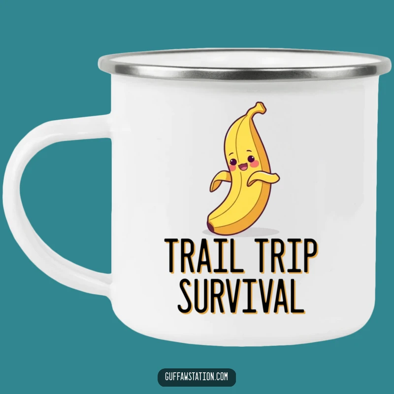 Funny Clumsy Banana Camping Mug: Enjoy Coffee with This Hilarious Fruit Fail
