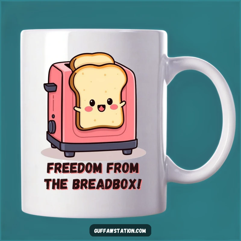 Funny Toast Escape Mug: Hilarious Breakfast Design for Coffee Lovers - Perfect Funny Gift!