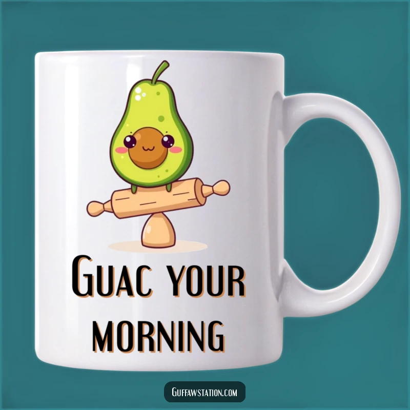 Funny Avocado Balance Mug: A Hilarious Struggle for Coffee Lovers