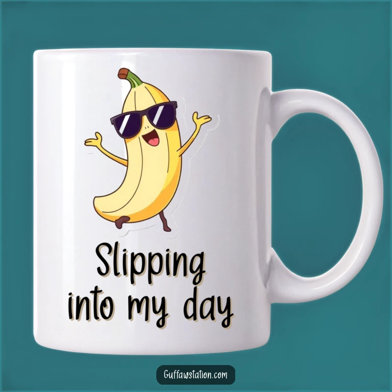 Funny Mischievous Banana Peel Mug - Sneaky Trickster Gift for Pranksters
