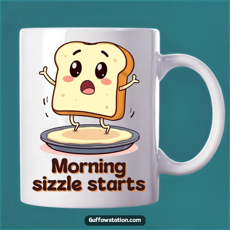 Funny Toast Hops Mug: Surprised Cartoon Character Gift For Breakfast Lovers