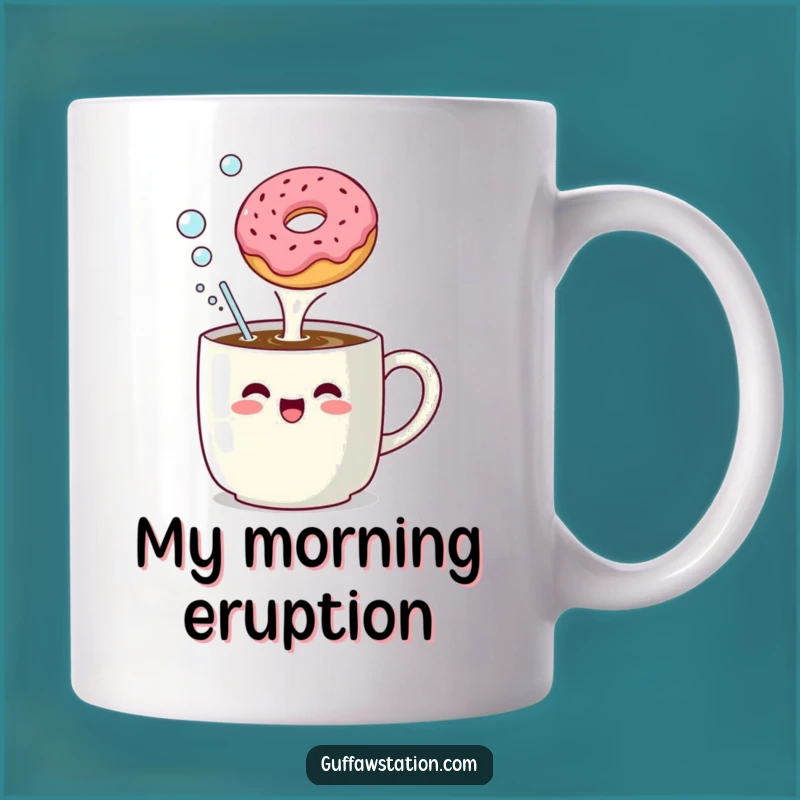 Funny Coffee Mug Donut Bubble Mug: Humorous Morning Brew Break