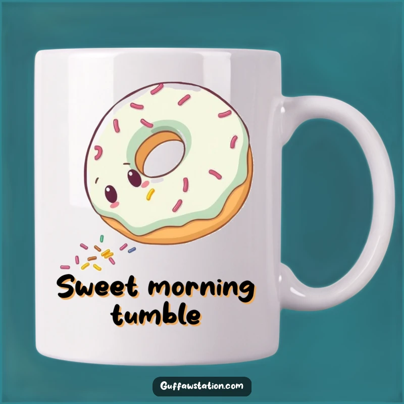 Funny Clumsy Donut Mug - Sweet Rollaway Gift for Dessert Lovers