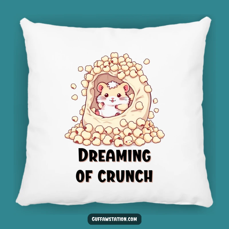Funny Hamster Cereal Bowl Pillow - Cozy Accent for a Playful Space