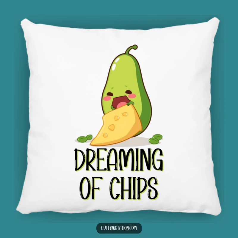 Funny Avocado Pillow: Cozy & Ambitious Foodie Cushion - Perfect Funny Gift!