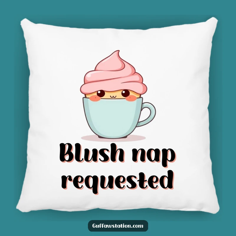 Funny Blushing Cupcake Pillow - Cozy & Sweet Comfort Gift