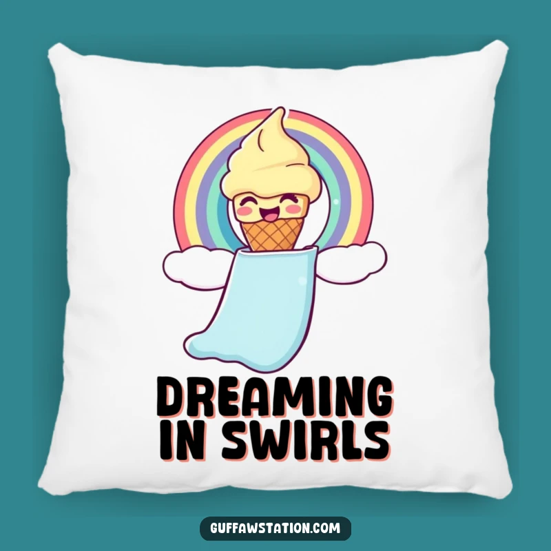 Funny Ice Cream Cone Pillow: Cozy and Hilarious Accent for Dessert Lovers!