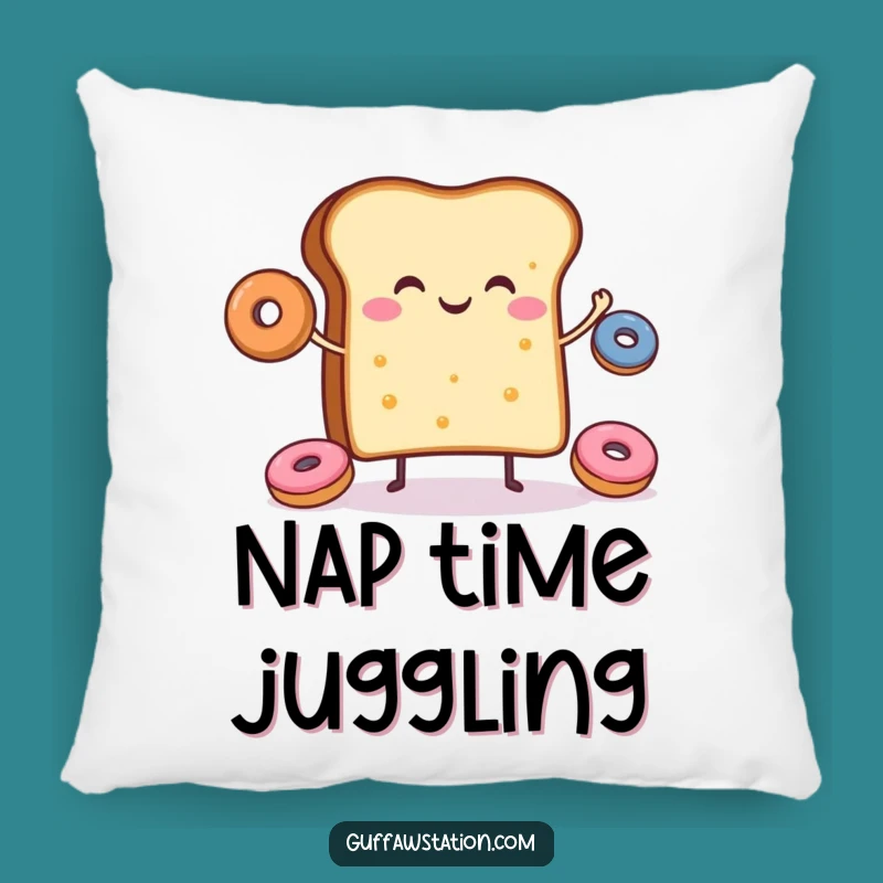 Funny Toast Donut Juggling Pillow: Soft & Cheerful Breakfast Buddy, Gift!