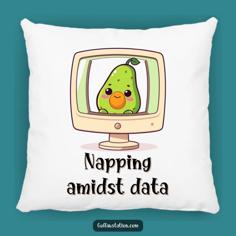 Funny Curious Avocado Pillow - Soft, Comfy, and Hilarious Tech Decor Gift