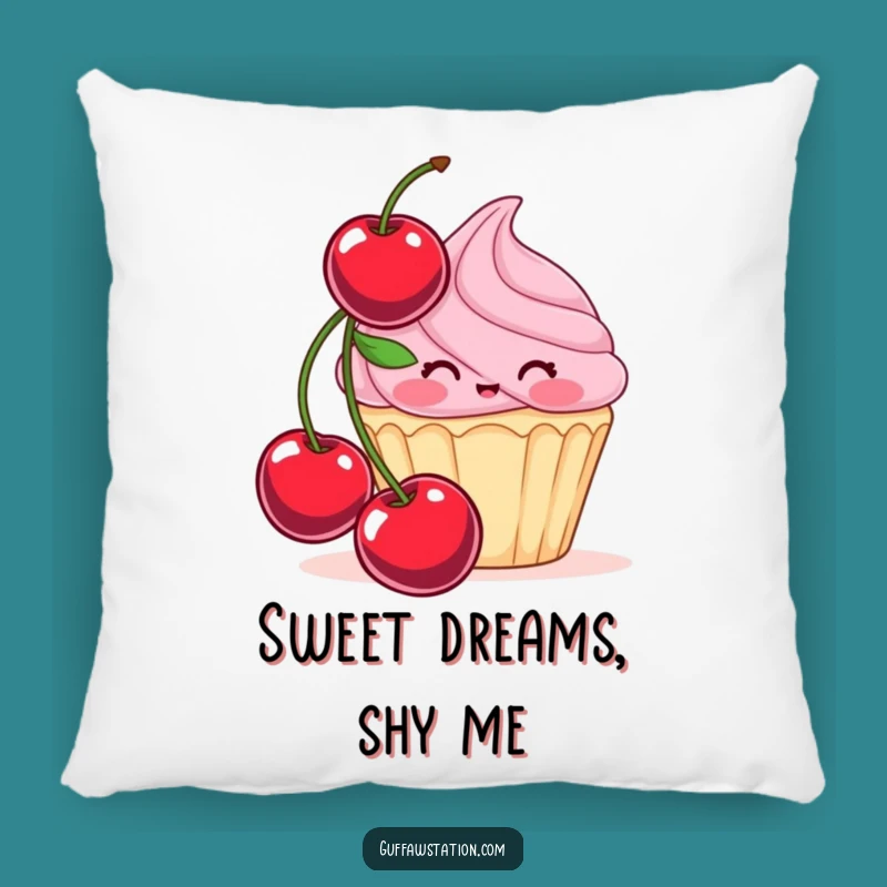 Funny Blushing Cupcake Pillow: Snuggle Up with Sweet Shyness