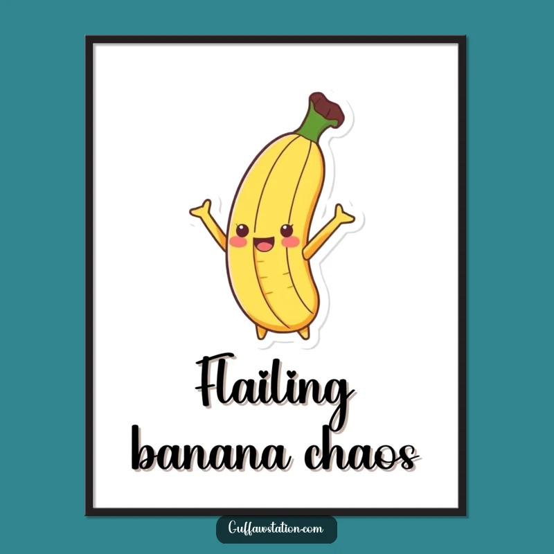 Funny Banana Slip Digital Art: Instant Slapstick Decor