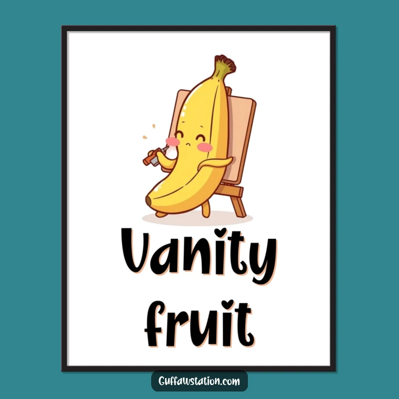 Funny Banana Self-Portrait Digital Art: Instant Hilarious Decor for Art Lovers!