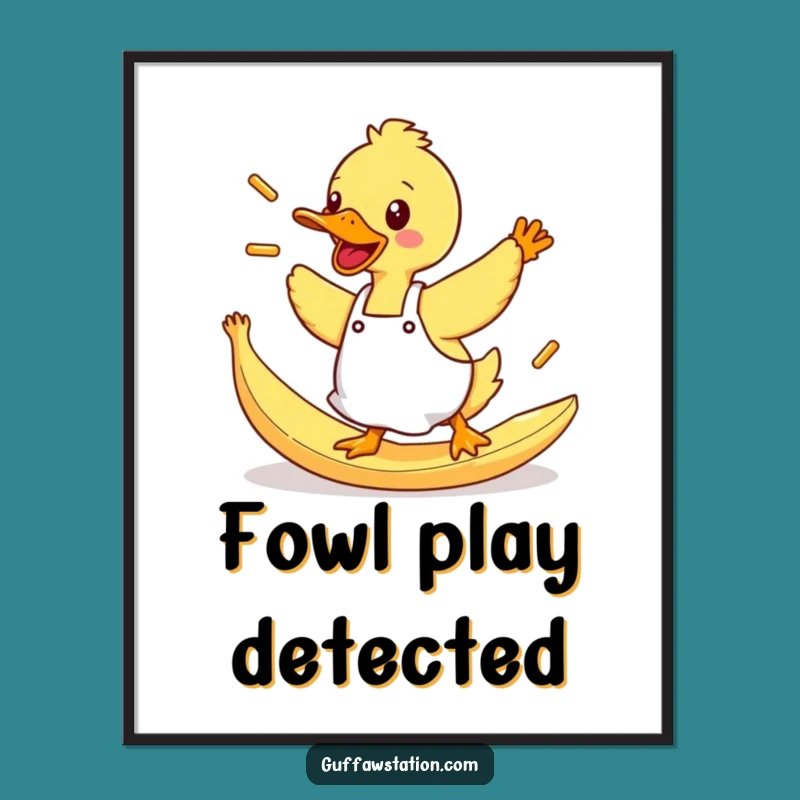 Funny Duck Fries Digital Art: Instant Clumsy & Hilarious Wall Decor