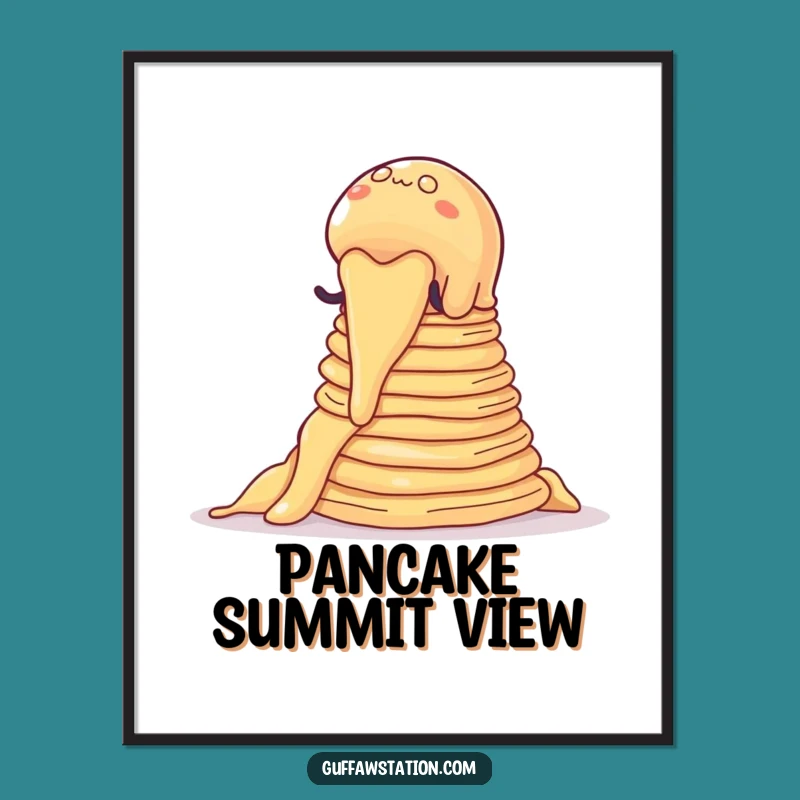 Funny Jelly Pancake Art Print, Whimsical Cartoon Decor, Sweet Funny Gift