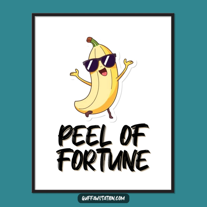 Funny Banana Peel Trickster Digital Print - Instant Download Gift for Art