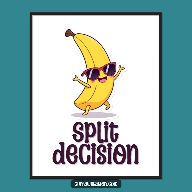 Funny Banana Cartwheel Digital Art: Instant Sunny Decor!