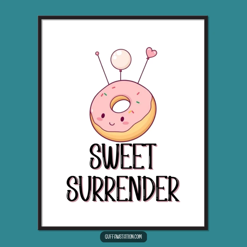 Funny Floating Donut Digital Art: Instant Sweet Decor for Walls
