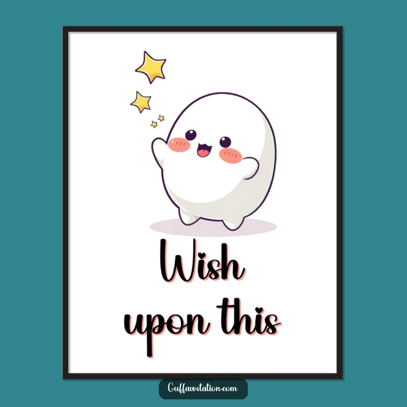 Funny Blob Star Catcher Digital Art - Instant Whimsical Decor!