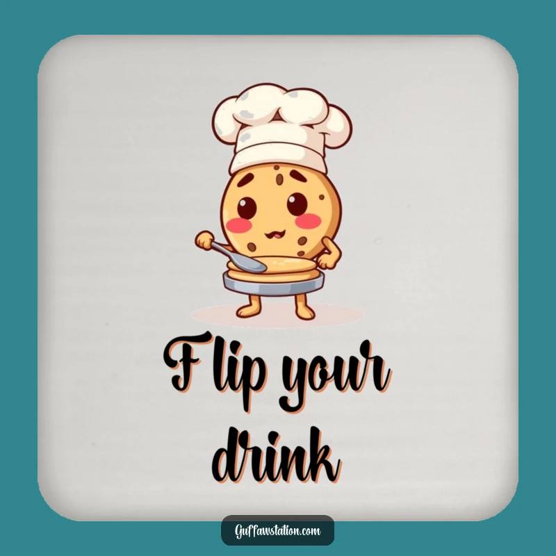 Funny Cookie Chef Coaster - Protect Surfaces with Culinary Flair!