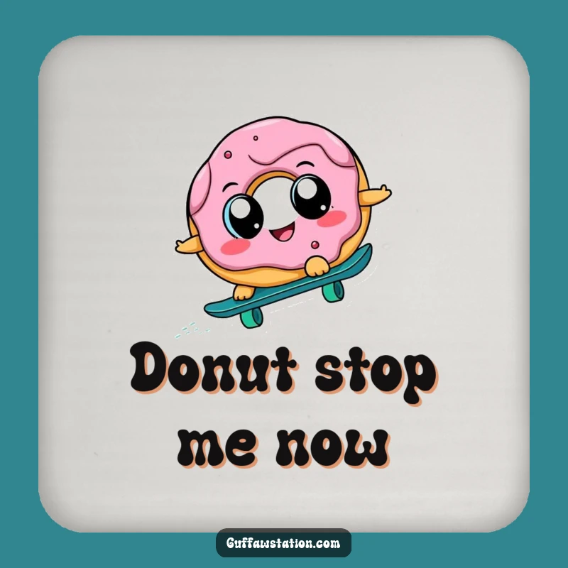 Funny Donut Skateboard Coasters: Protect Surfaces with Humor, Great Funny Gift