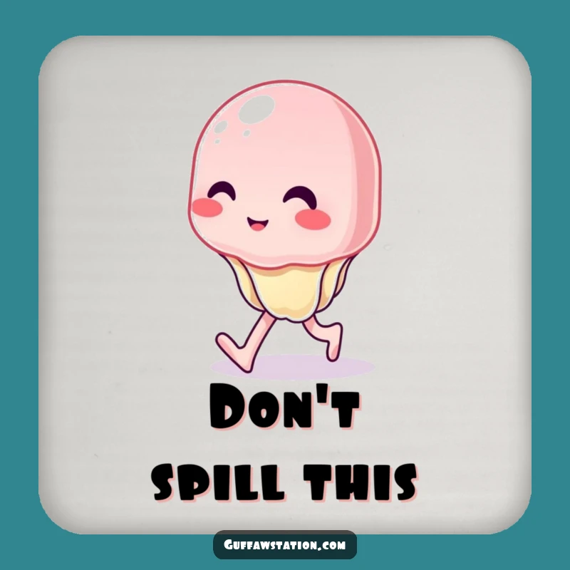 Funny Wobbly Jelly Drink Coaster: Protect Surfaces with Hilarious Wobble Art