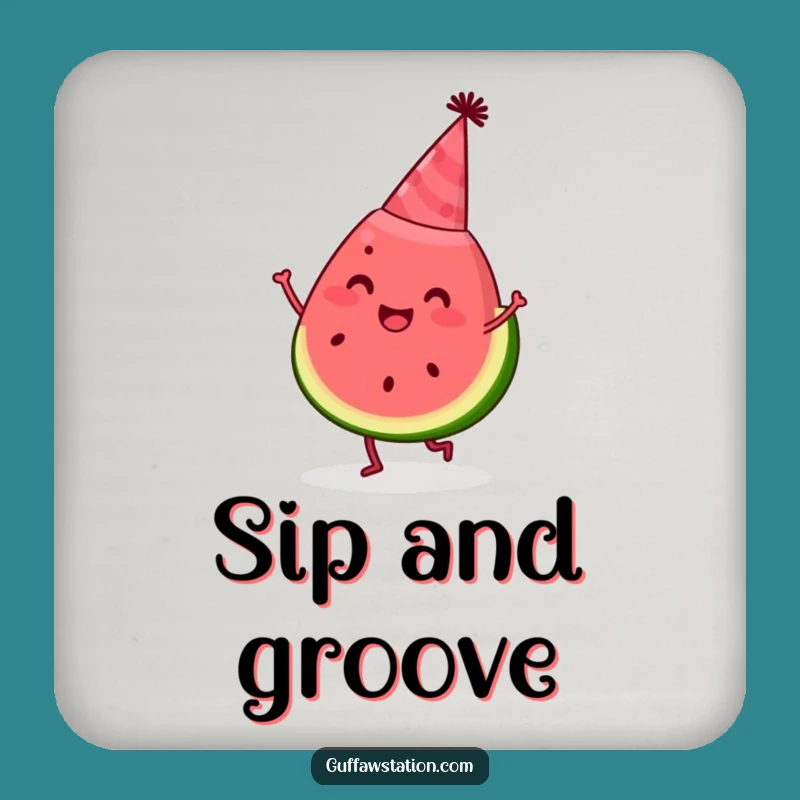 Funny Watermelon Dancing Coaster: Hilarious Protection for Your Surfaces!