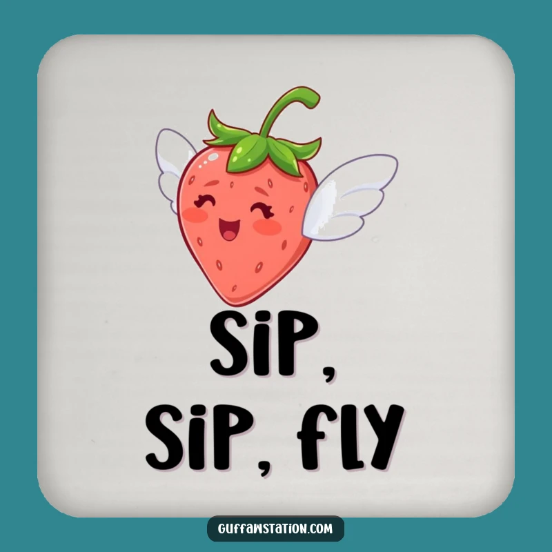 Funny Flying Strawberry Coaster: Delighted Protection, Fun Gift!