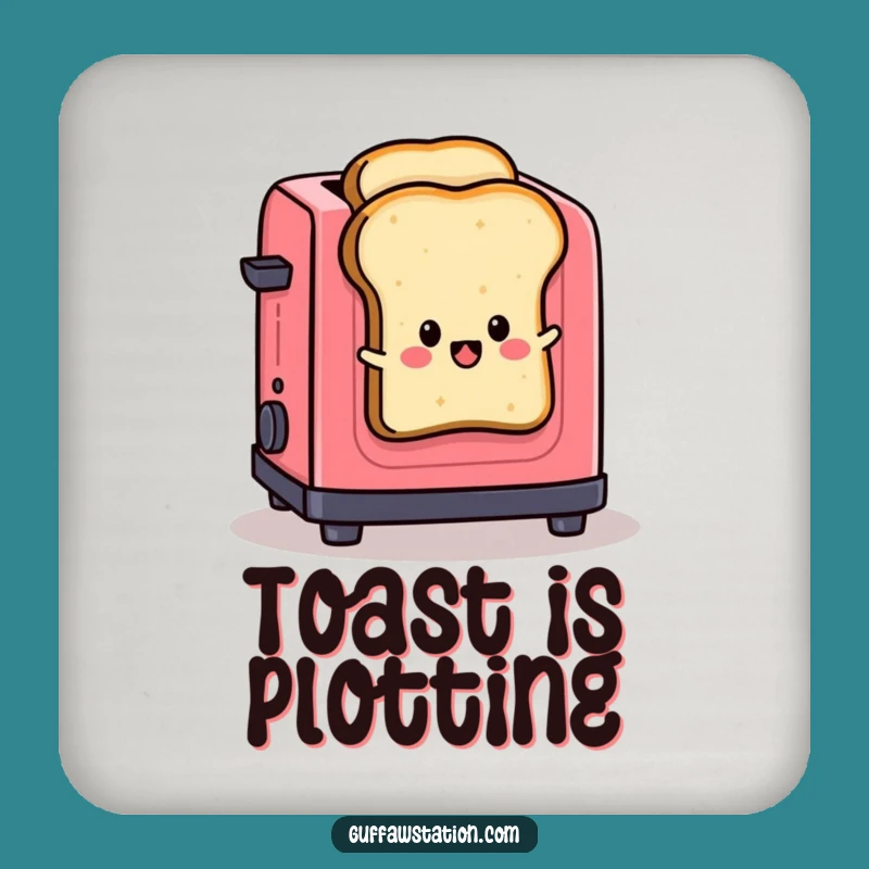 Funny Toast Coaster Set: Hilarious Breakfast Escape Protection - Unique Funny Gift!