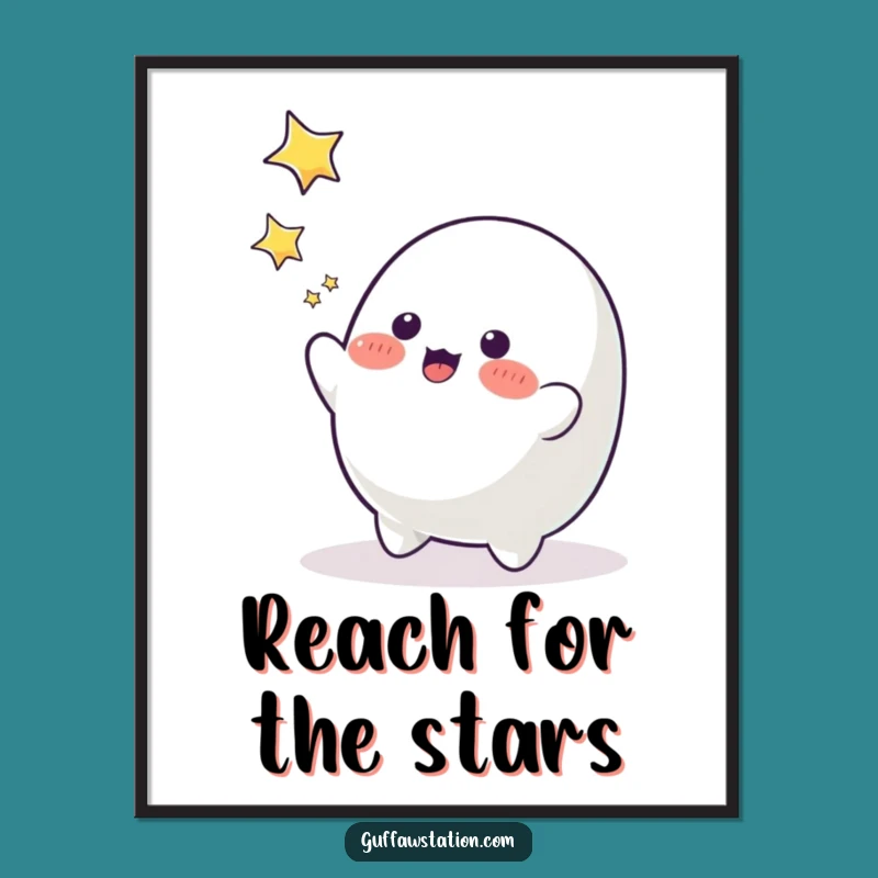 Funny Blob Star Catcher Poster - Whimsical Wall Art Decor!